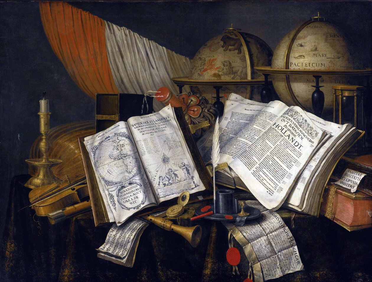 Vanitas Martwa natura autorstwa Edwaerta Colliera (1642-1708) autorstwa Edwaert Colyer or Collier