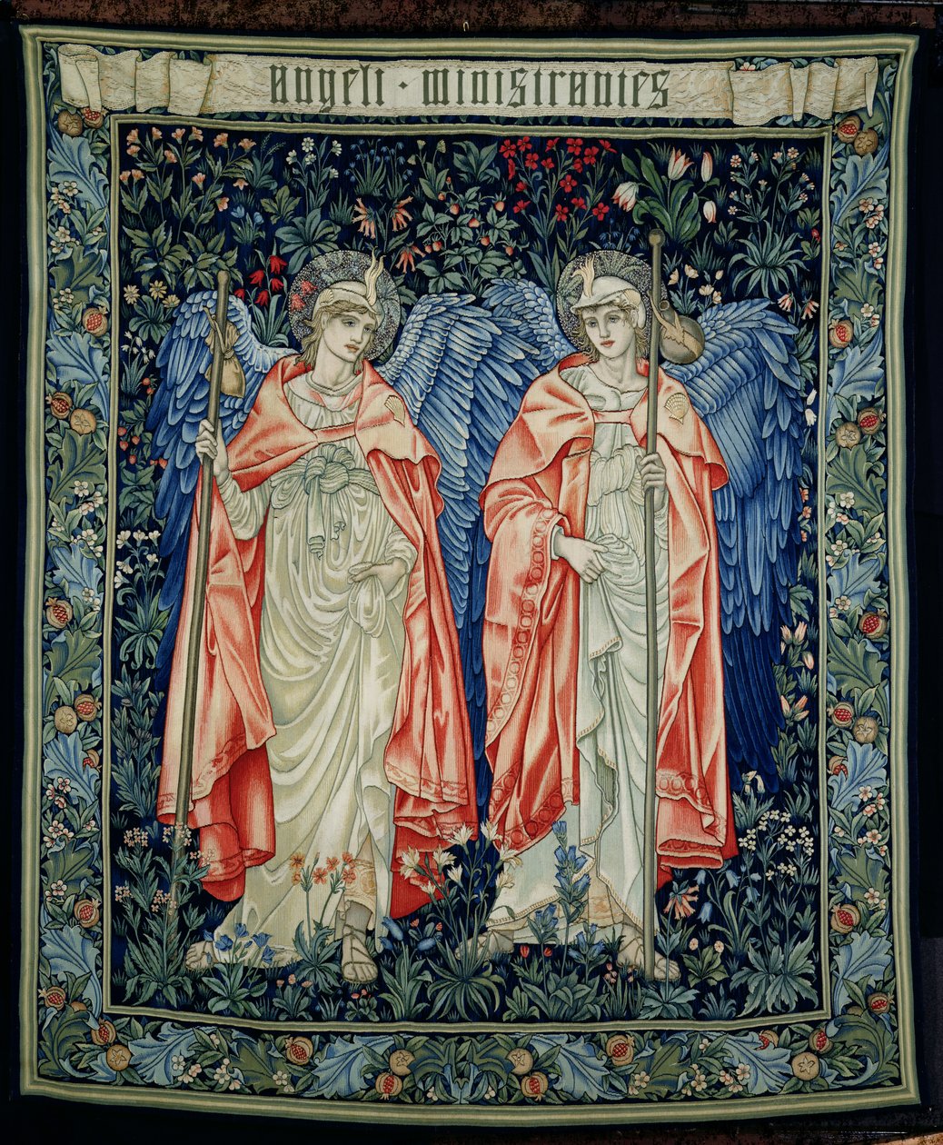 Aniołowie usługujący, 1894 (gobelin) autorstwa William Morris