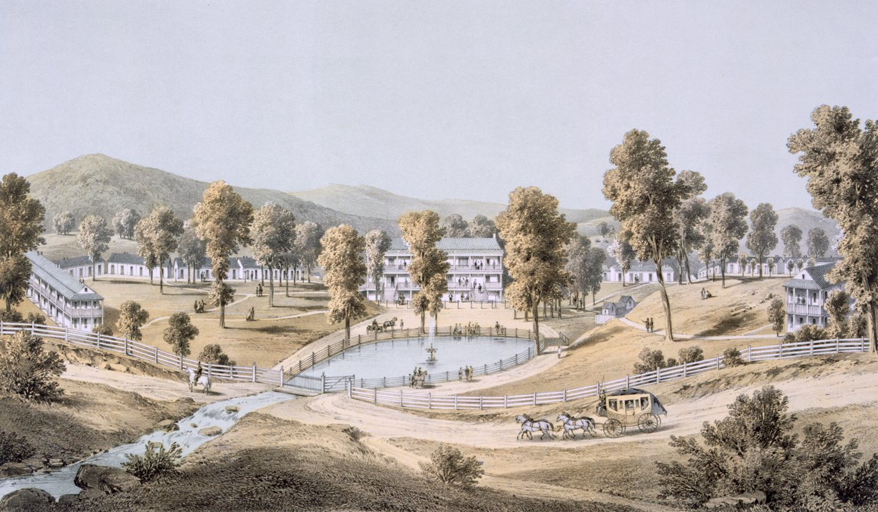 Źródła siarki żółtej, hrabstwo Montgomery, 1858 autorstwa Edward Beyer