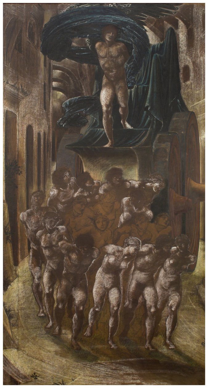 Samochód miłości, czyli wędrówka miłości autorstwa Edward Burne Jones