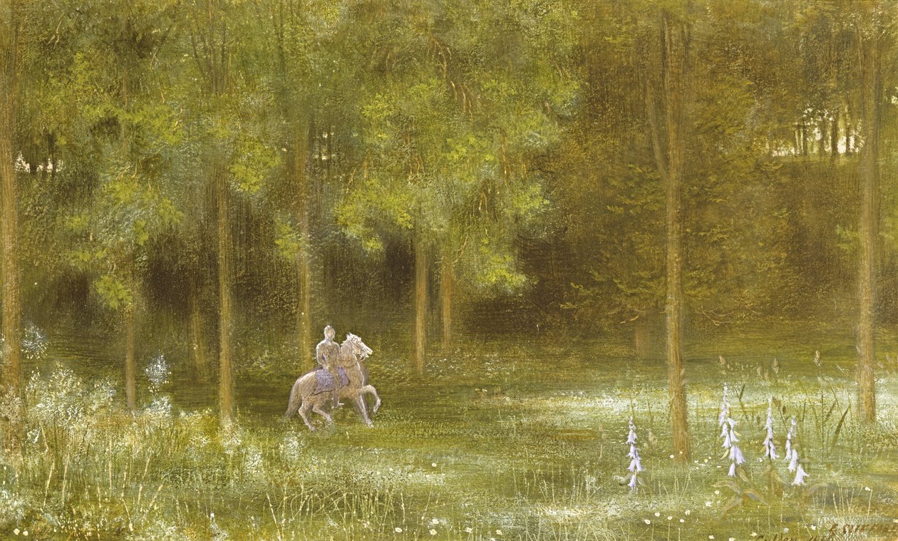 Rycerz w krajobrazie autorstwa Edward Clifford