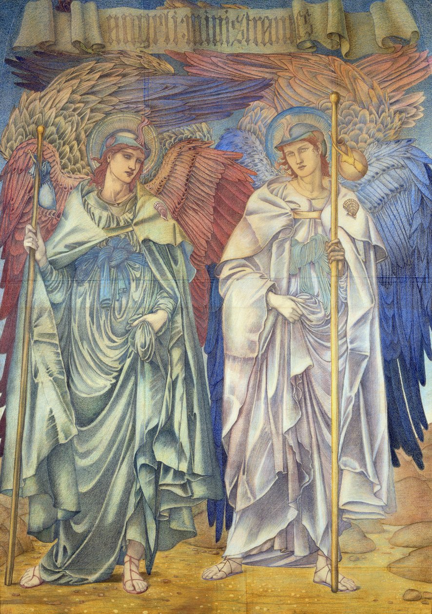 Angeli Ministrantes (projektas langui Solsberio katedroje, taip pat gobelenams)poli autorstwa Edward Burne Jones