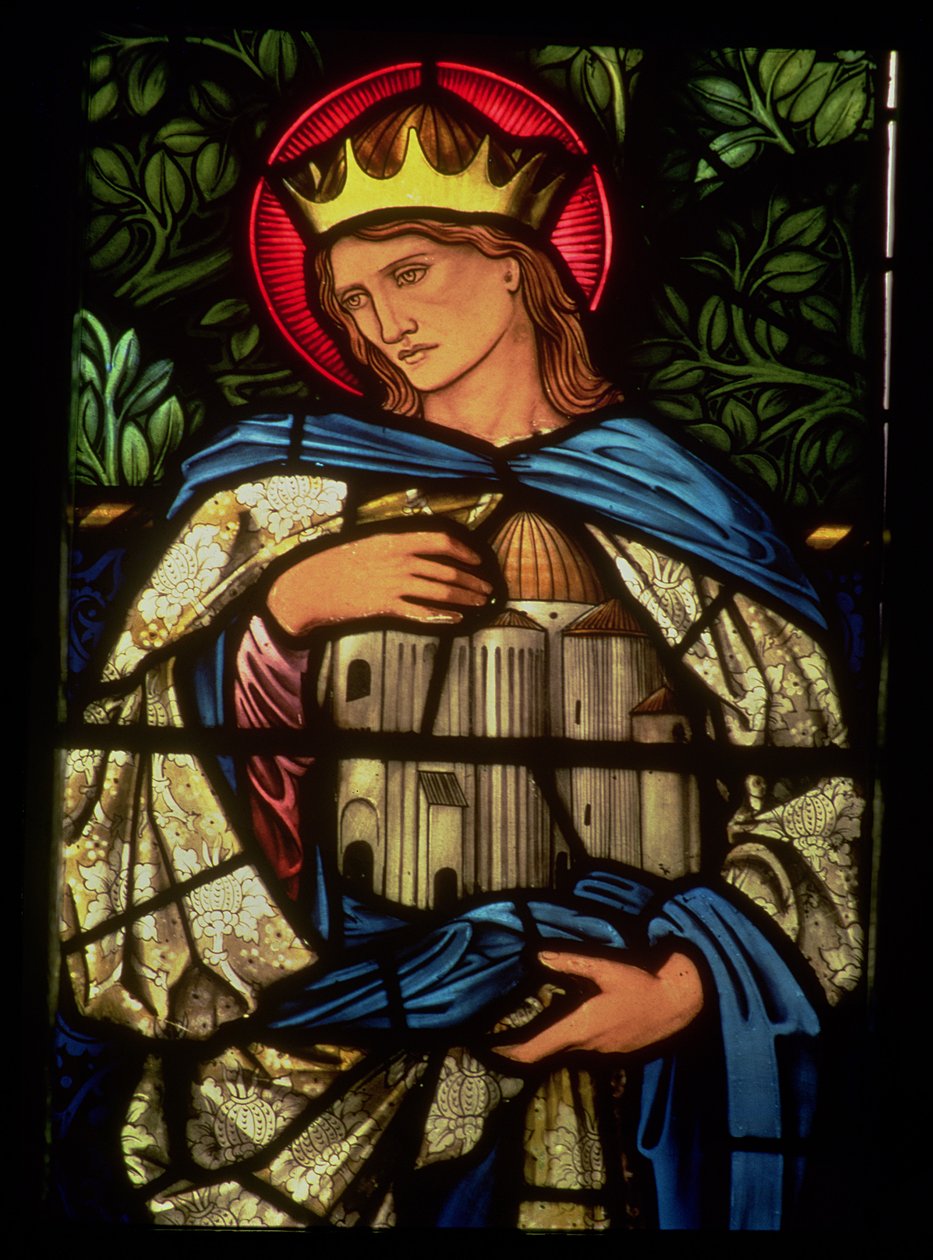 Król Salomon trzymający świątynię, 1890 (witraże) autorstwa Edward Burne Jones