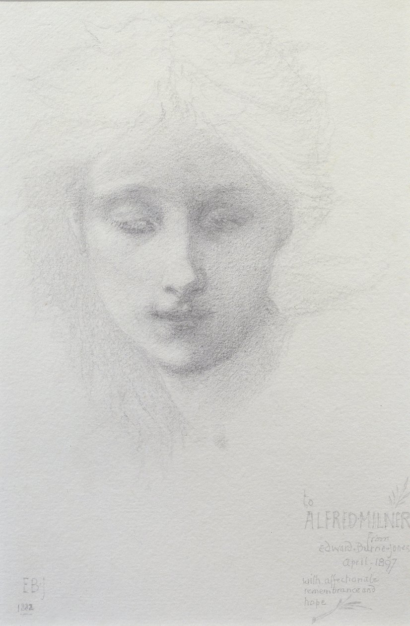 Lady Violet Milner, 1882 r. autorstwa Edward Burne Jones