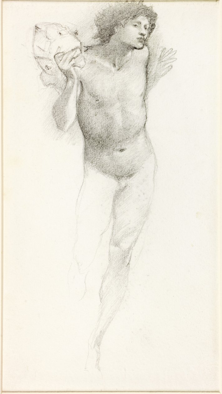 Studium Perseusza dla „Skały Zagłady” autorstwa Edward Burne Jones