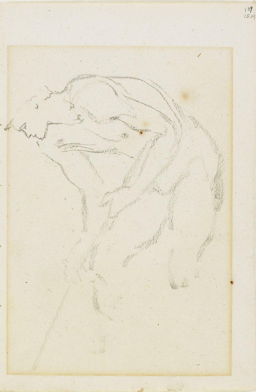 Studium postaci męskiej, strona 129 z księgi studiów, c. 1880-1890 autorstwa Edward Burne Jones