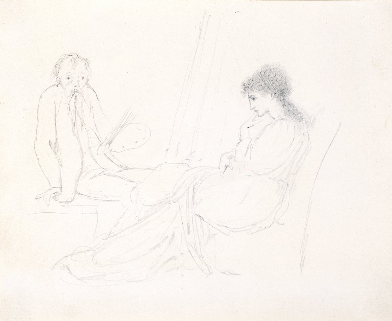 Artysta i Maria autorstwa Edward Burne Jones