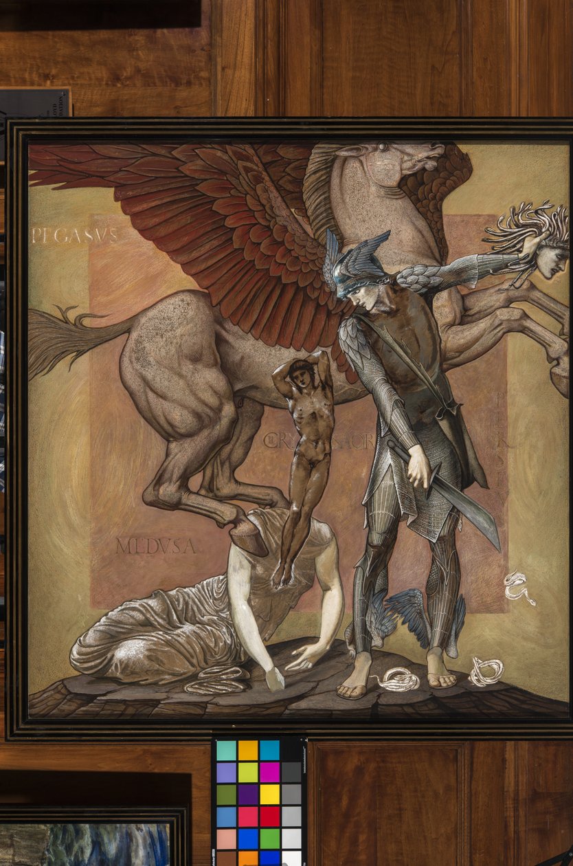 Śmierć Meduzy I, c.1876 (gwasz) autorstwa Edward Burne Jones