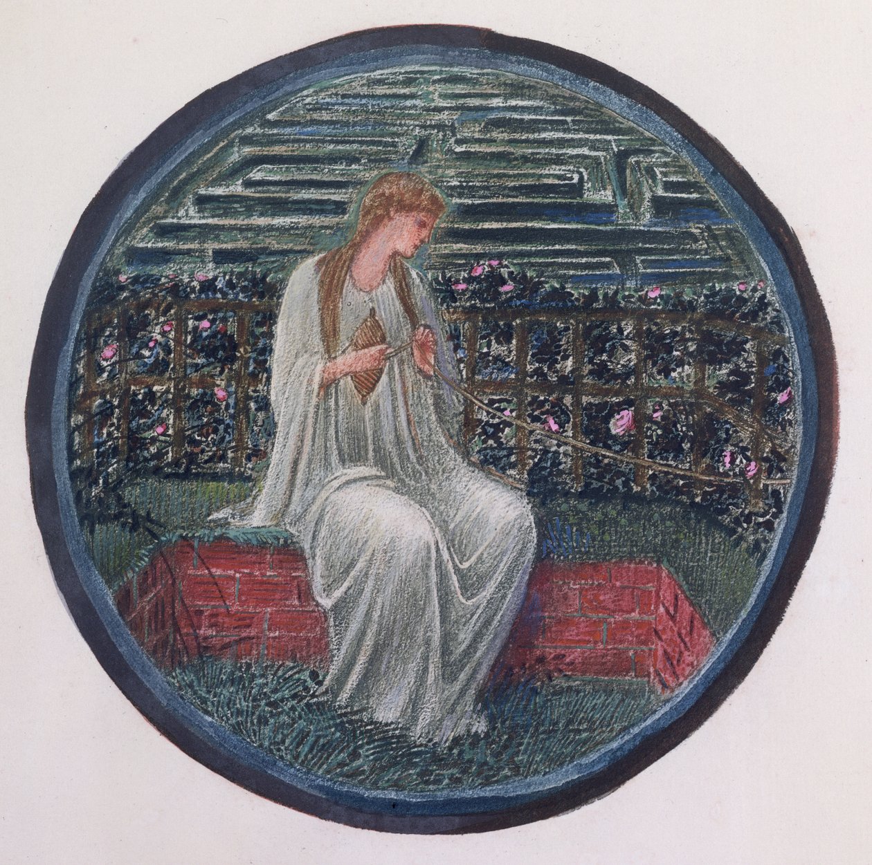 Księga Kwiatów: XIV. Miłość w plątaninie, 1905 (lit z gwaszem na papierze) autorstwa Edward Burne Jones