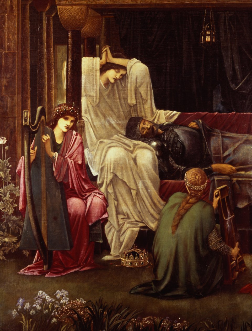 Ostatni sen Artura w Avalonie (detal), 1881-98 autorstwa Edward Burne Jones