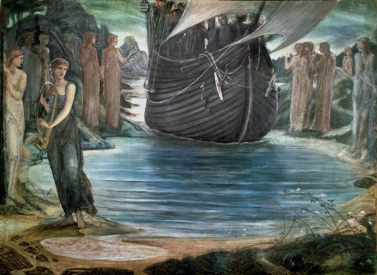 Syreny, ok.1875 autorstwa Edward Burne Jones