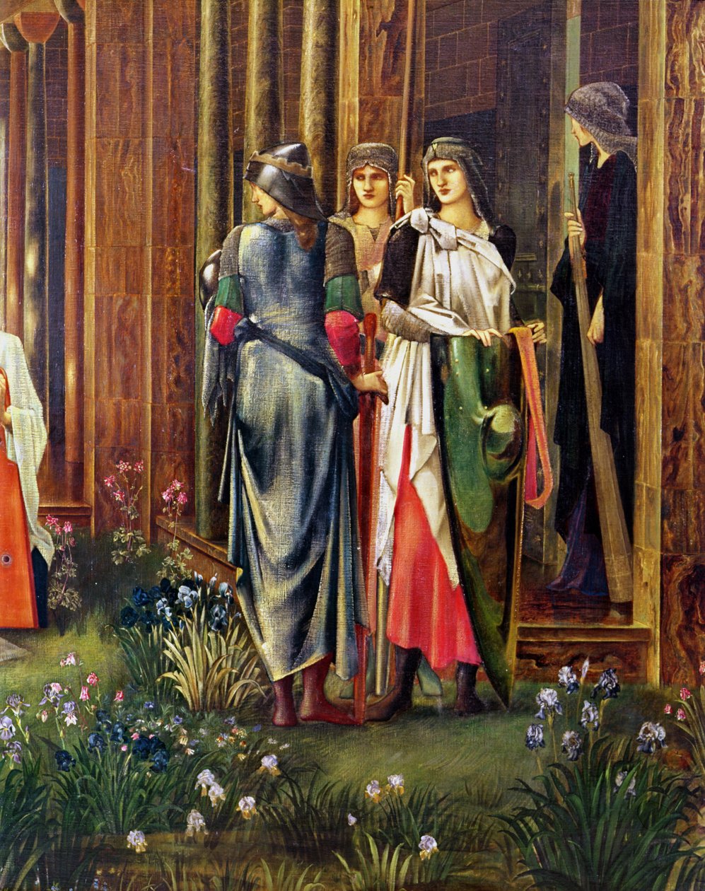 Sen króla Artura w Avalonie 1881-98 (szczegół) autorstwa Edward Burne Jones