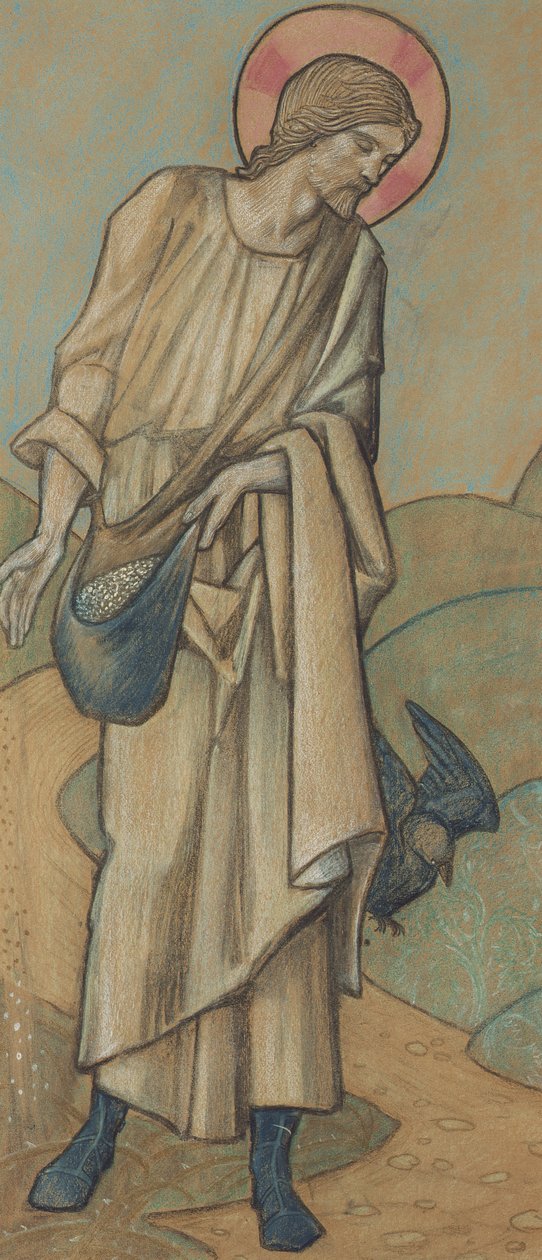 Siewca (kolorowe kredy na papierze) (para do 356958) autorstwa Edward Burne Jones