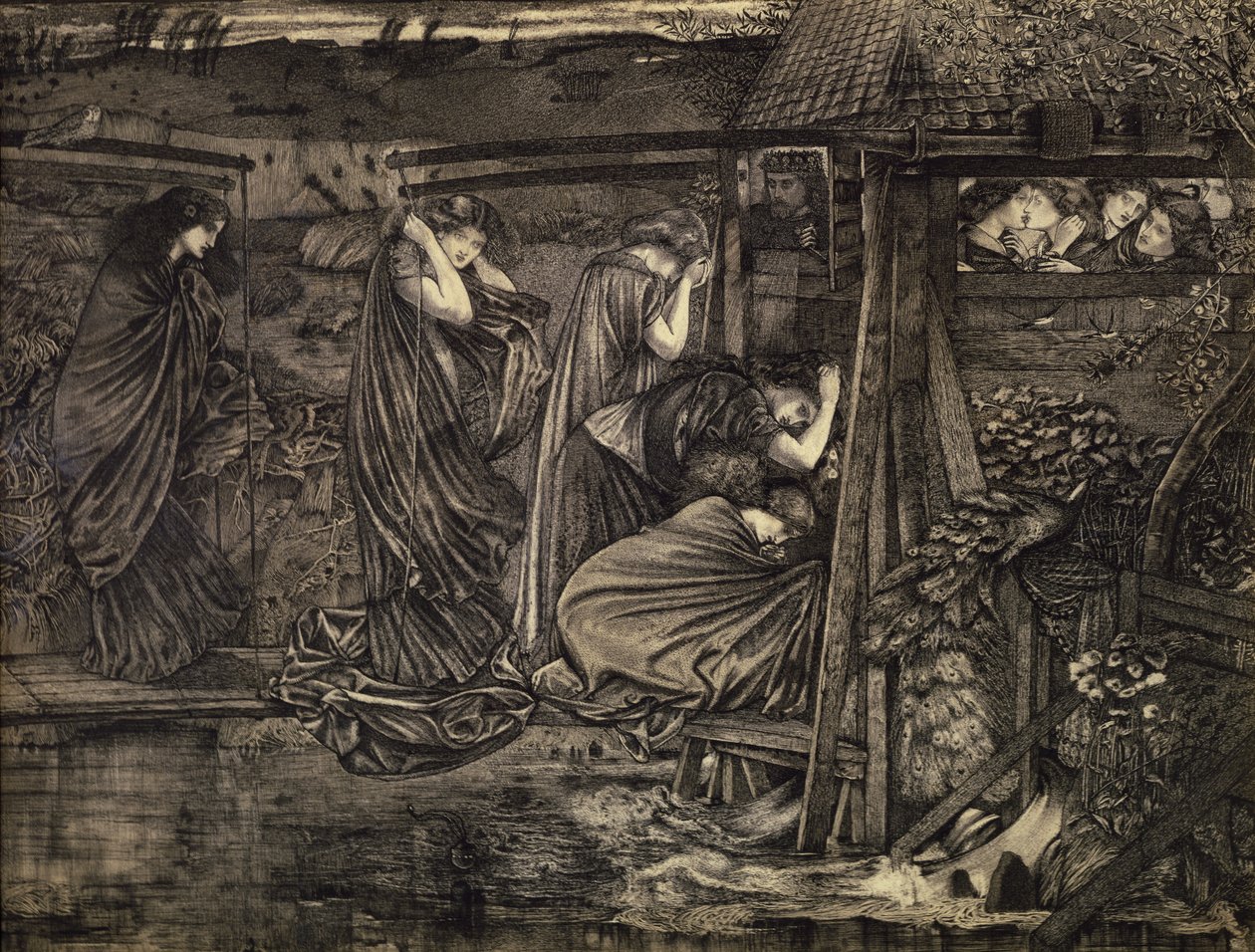 Mądre i głupie panny autorstwa Edward Burne Jones