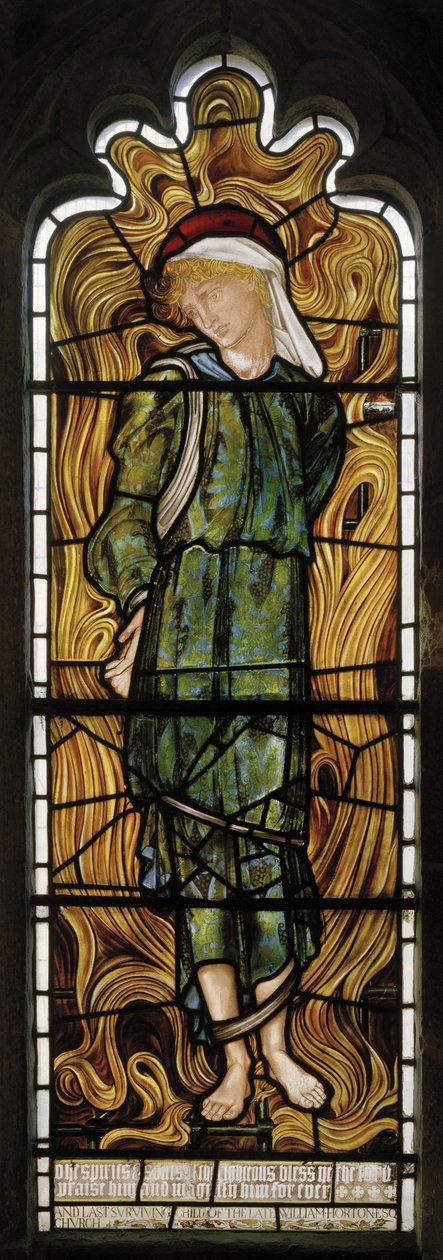 Abednigo, Ognisty Piec, Zachodnie Okno, 1870 autorstwa Edward Burne Jones