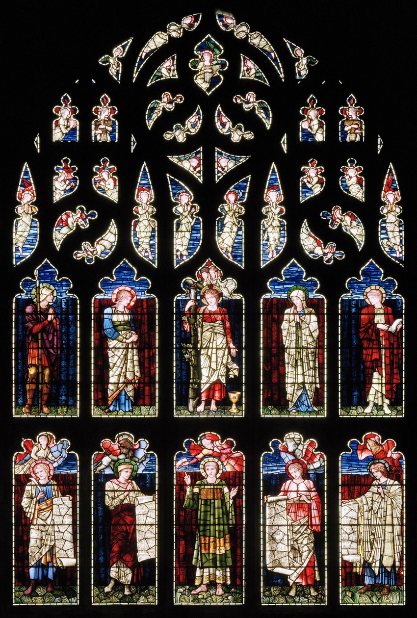 Ashton Under Lyne, Albion Congregational Church, Morris & Co., Edward Burne-Jones, Transept południowy, 1896 autorstwa Edward Burne Jones