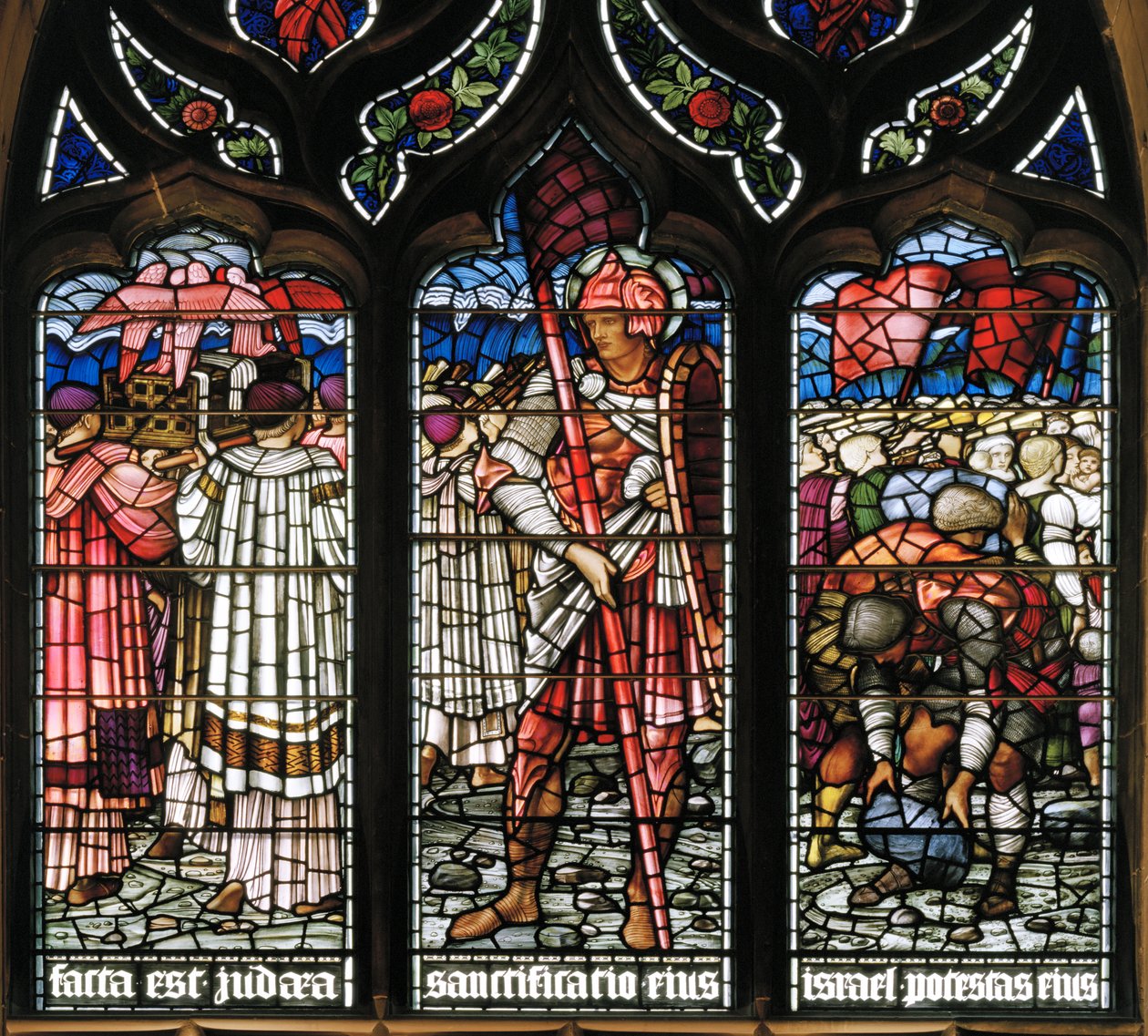 Edynburg, Katedra St Giles, Morris & Co., Edward Burne-Jones, Joshua, Przeprawa przez Morze Czerwone, 1886, Średniowieczny Rycerz autorstwa Edward Burne Jones