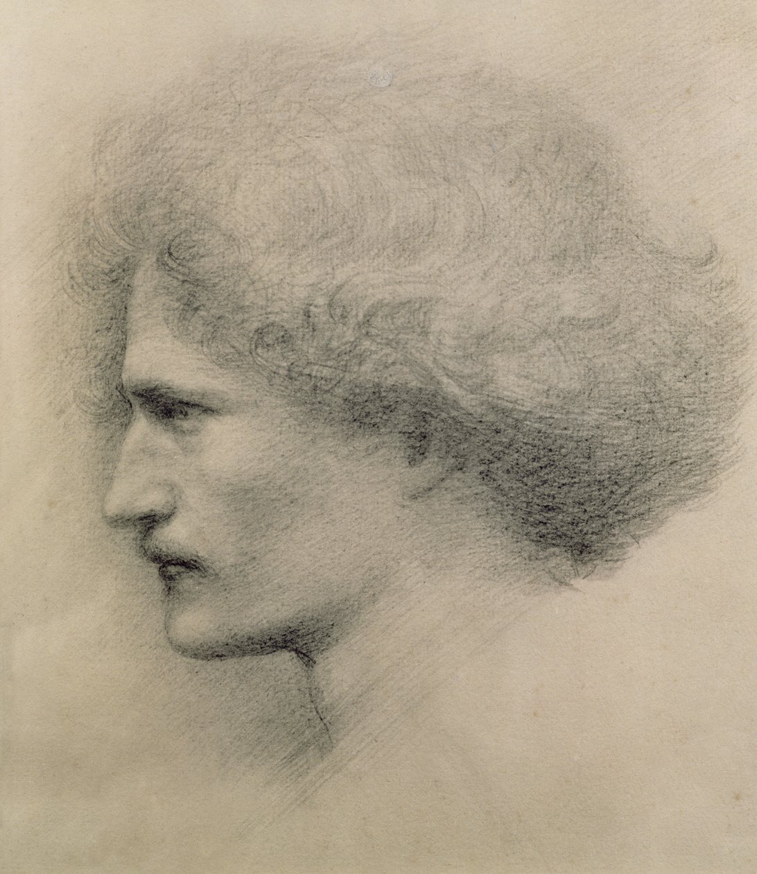 Portret Ignacego Jana Paderewskiego (1860-1941) sztychowany przez Fryderyka Hollyera (1837-1933) (platynotyp) autorstwa Edward Burne Jones