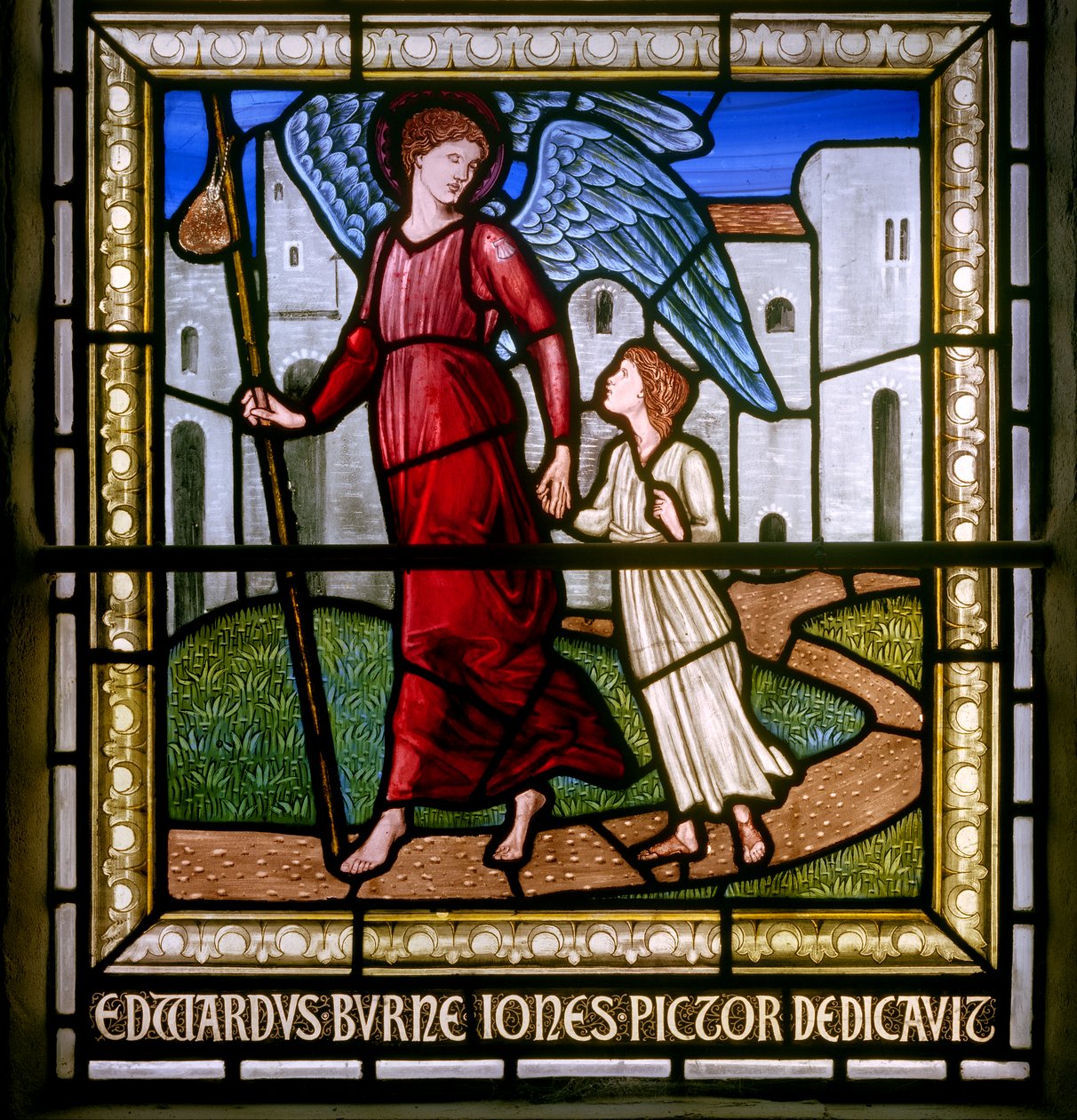Rottingdean, St Margaret, Morris & Co., Edward Burne-Jones, Anioł Stróż, 1893 autorstwa Edward Burne Jones