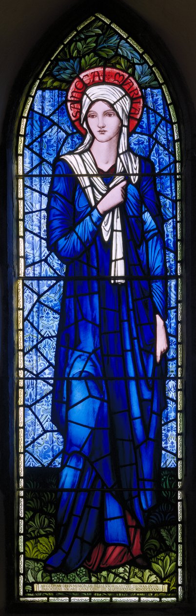 Rottingdean, St Margaret, Morris & Co., Edward Burne-Jones, Dziewica Maryja, 1894 autorstwa Edward Burne Jones