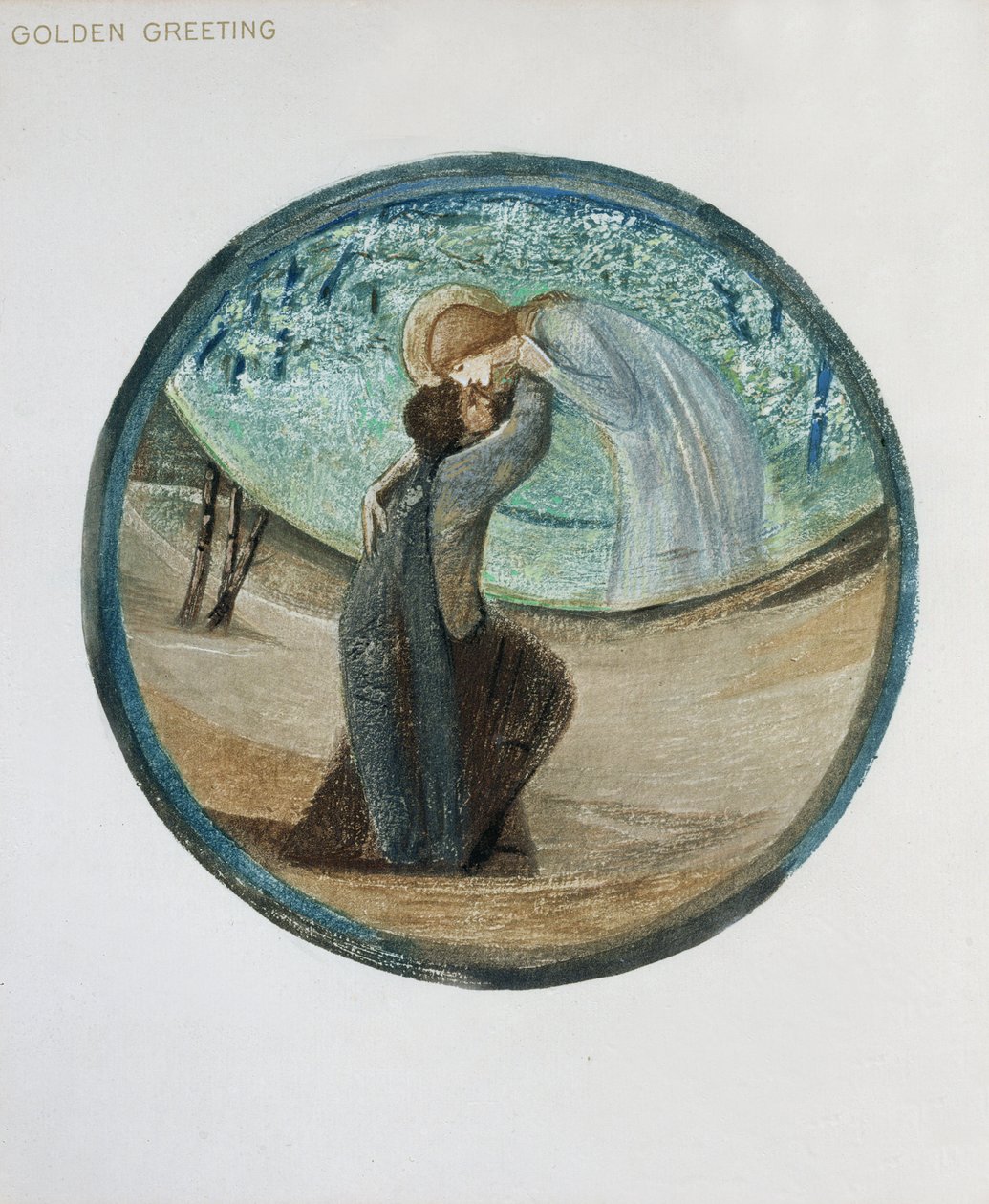 Księga kwiatów: XVII. Złote Pozdrowienie, 1905 (lit z gwaszem na papierze) autorstwa Edward Burne Jones