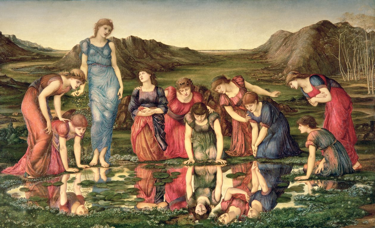 Zwierciadło Wenus, 1870-76 autorstwa Edward Burne Jones