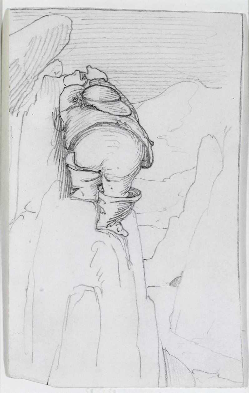 William Morris wspina się na górę na Islandii, ok. 1871 r. autorstwa Edward Burne Jones