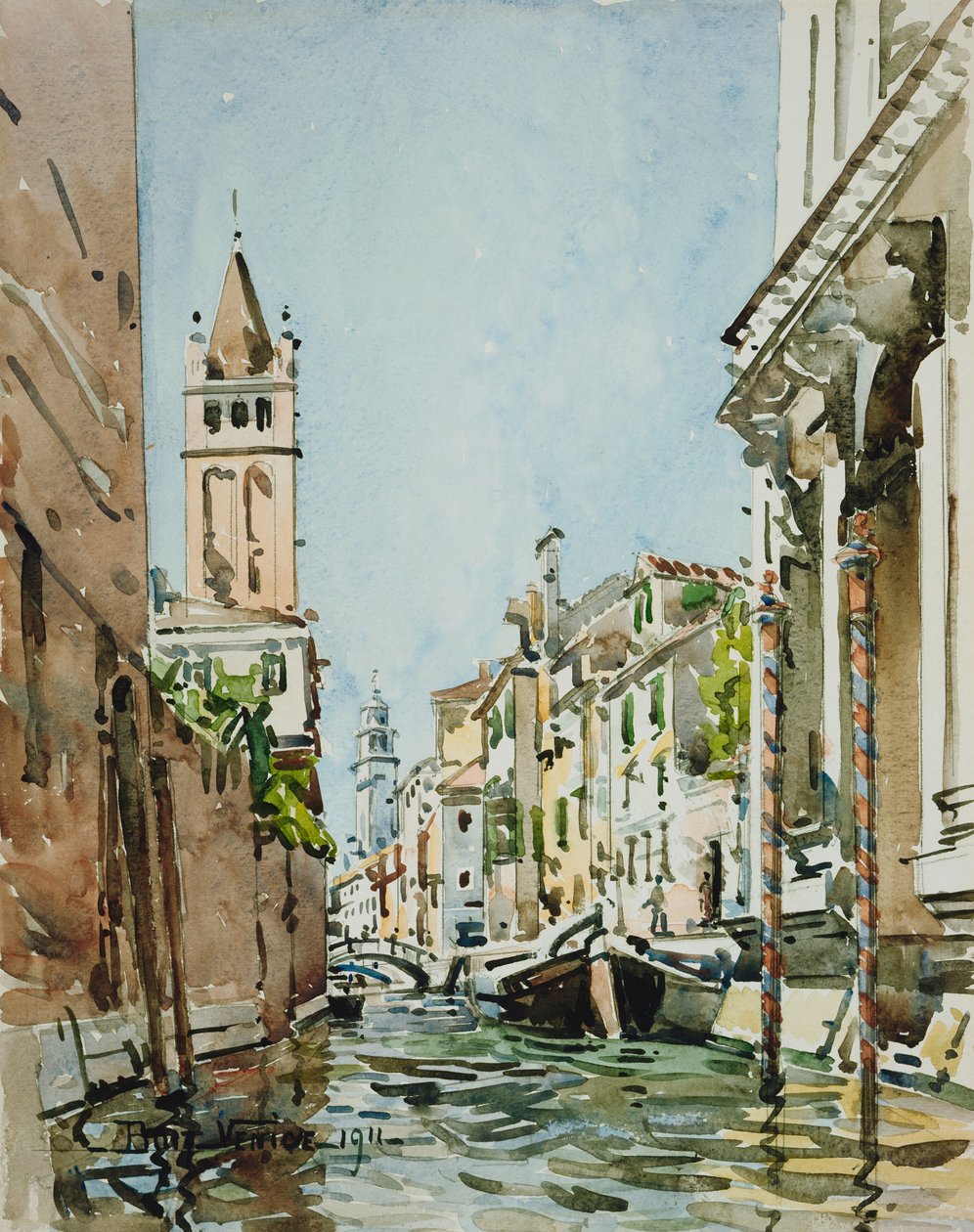 Rio di San Barnaba, Wenecja autorstwa Edward Darley Boit