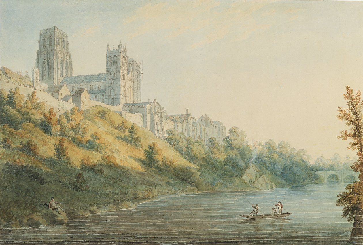 Katedra w Durham (toaleta, pióro i atrament na papierze) autorstwa Edward Dayes