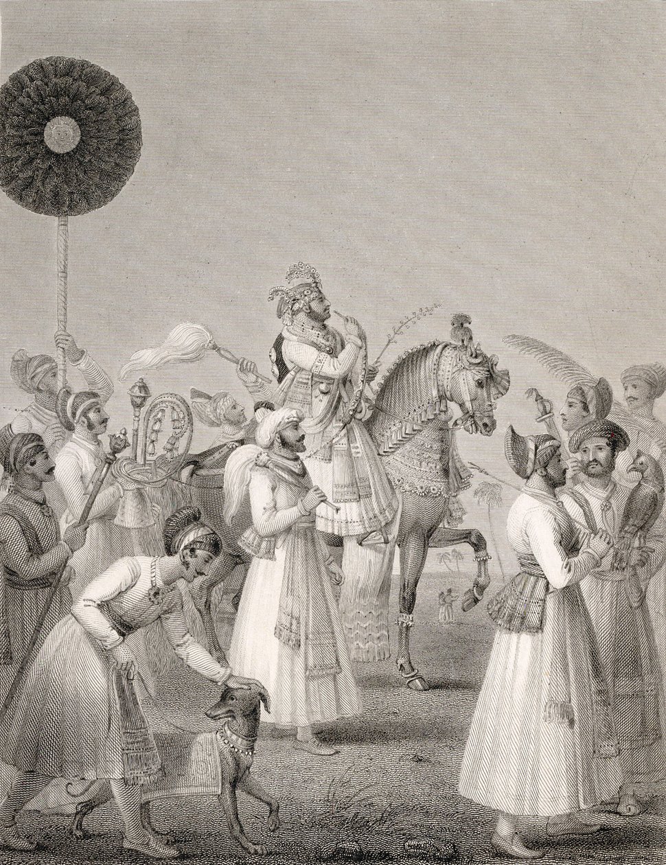 Maharana Bhim Singh z Udaipur (1778-1828) autorstwa Edward Francis Finden