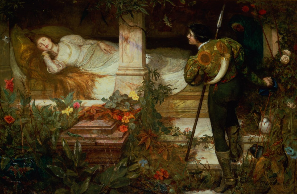 Śpiąca Królewna autorstwa Edward Frederick Brewtnall