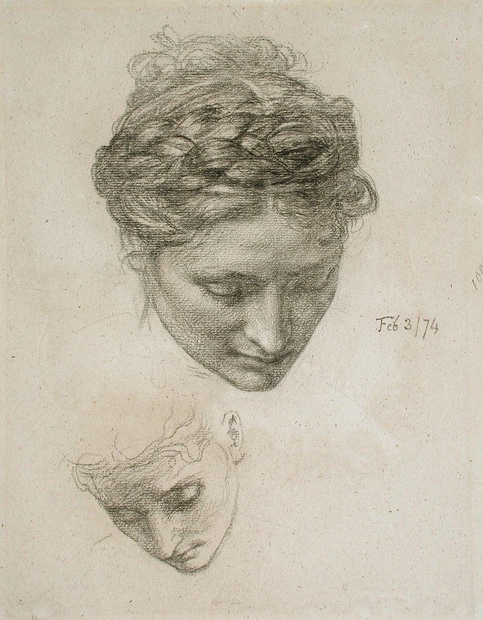 Studium dwóch głów autorstwa Edward John Poynter
