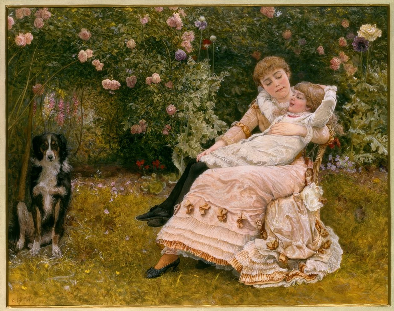 E.K.Johnson, Szczęśliwy jak dzień jest długi / Aquarell, 1881 autorstwa Edward Killingworth Johnson