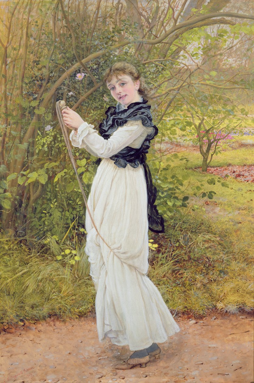 Pomijanie, portret córki artysty, Barbary, 1877 autorstwa Edward Killingworth Johnson