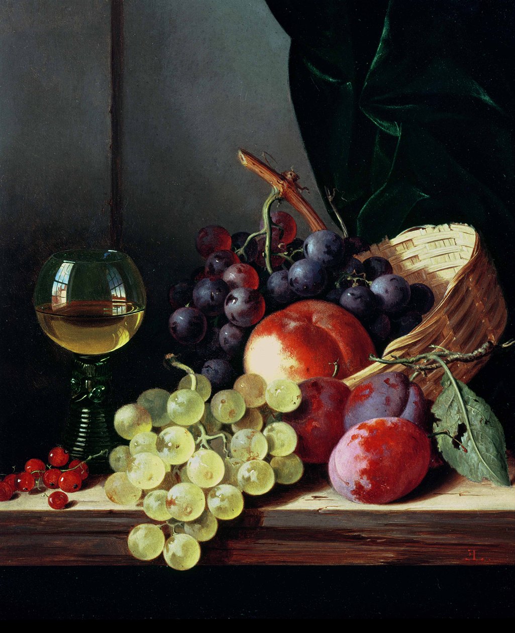 Winogrona i śliwki autorstwa Edward Ladell