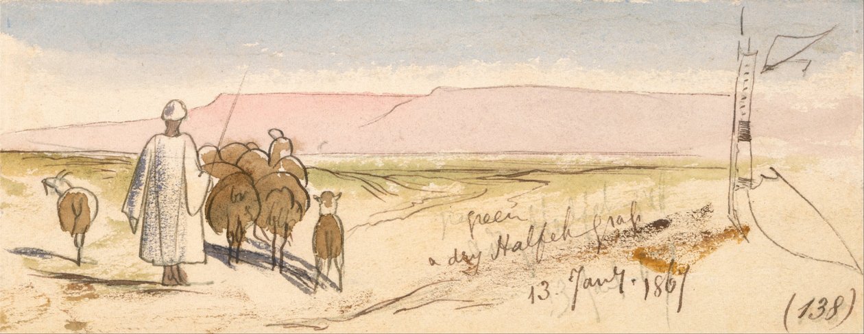 Sucha trawa Halfeh autorstwa Edward Lear