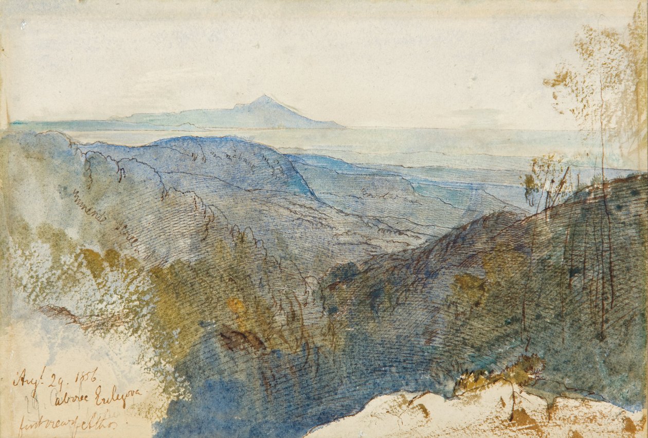 Daleki widok na Mt Athos autorstwa Edward Lear