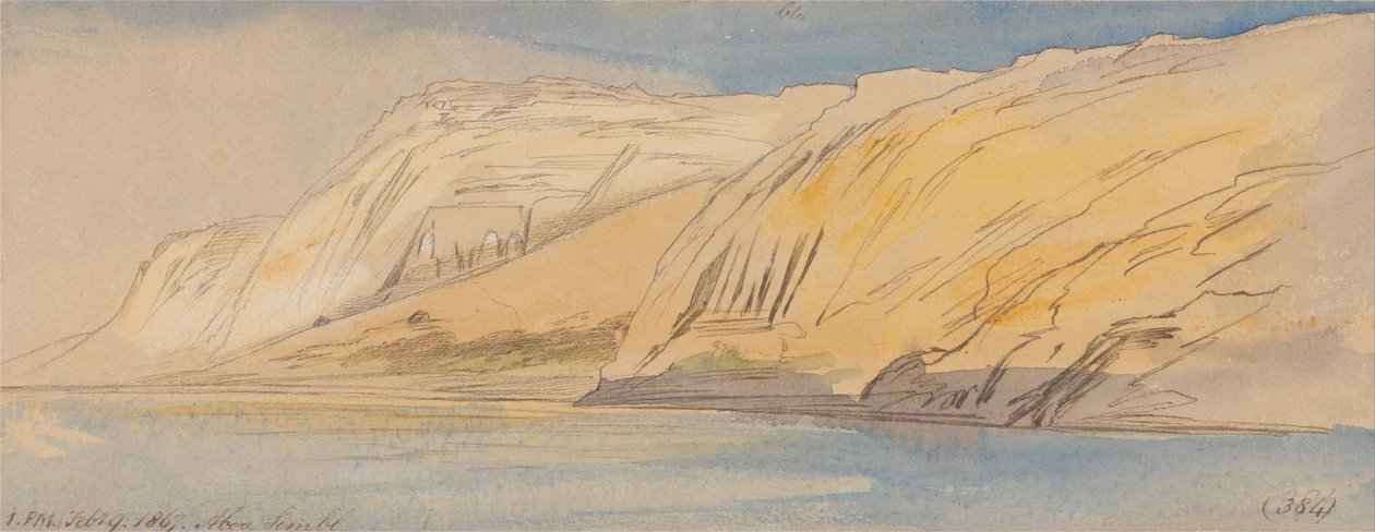 Abu Simbel, godz. 1-00, 9 lutego 1867 (384) autorstwa Edward Lear