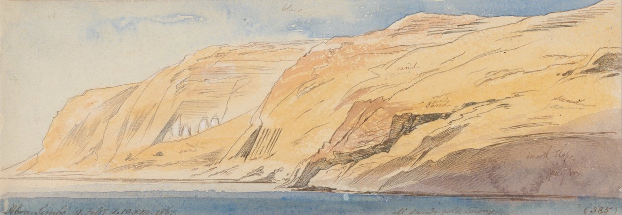 Abu Simbel, godz. 13-22, 9 lutego 1867 (385) autorstwa Edward Lear