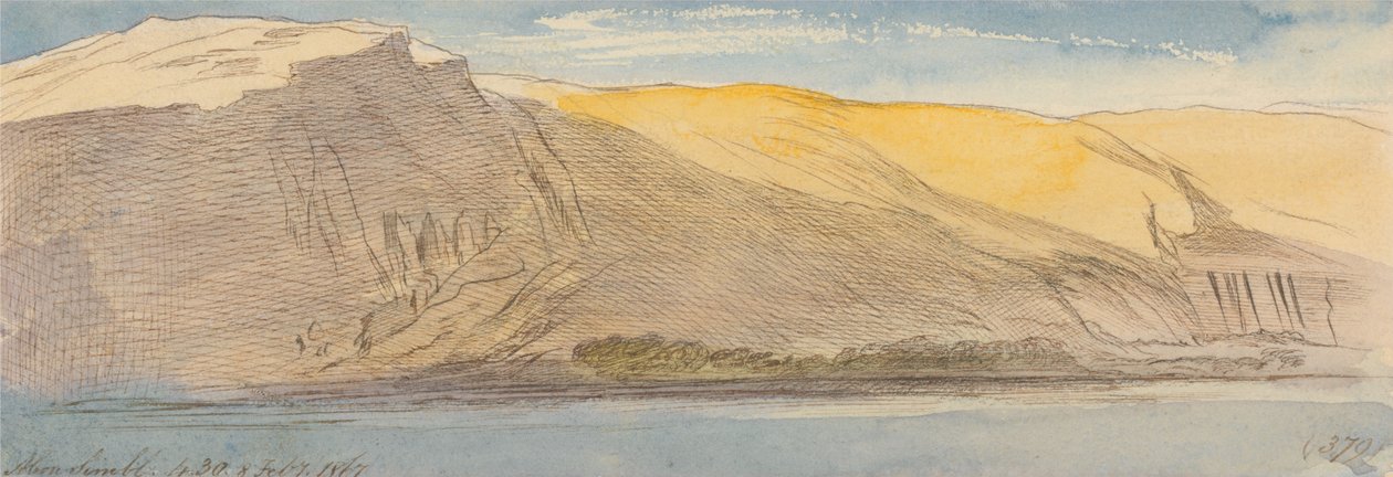 Abu Simbel, godz. 16-30, 8 lutego 1867 (379) autorstwa Edward Lear