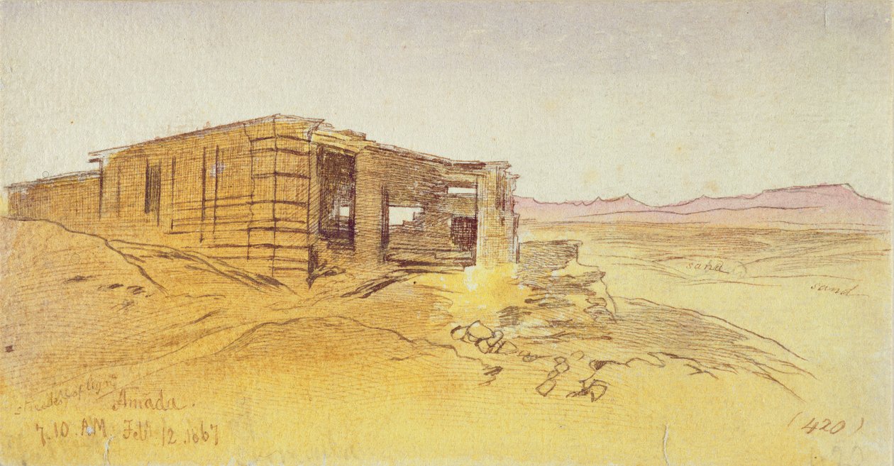 Amada, 7:10, 12 lutego 1867, 1867 (pióro i brązowy tusz z wc na graficie) autorstwa Edward Lear
