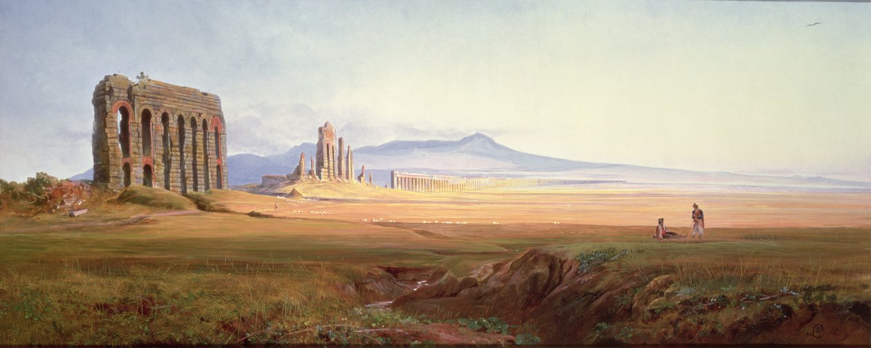 Akwedukt Nerona, Rzym autorstwa Edward Lear