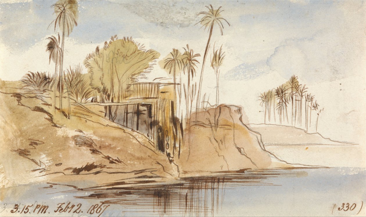 Między Ibreem a Wady Halfeh, godz. 15.15, 2 lutego 1867 (330) autorstwa Edward Lear