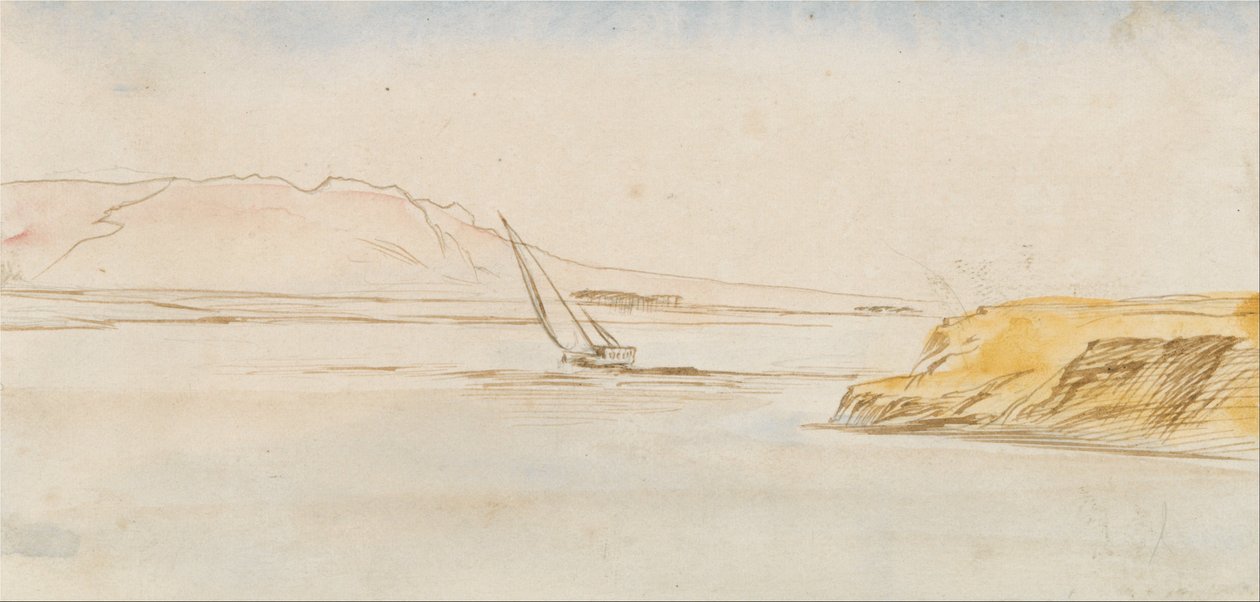 Łódź na Nilu autorstwa Edward Lear