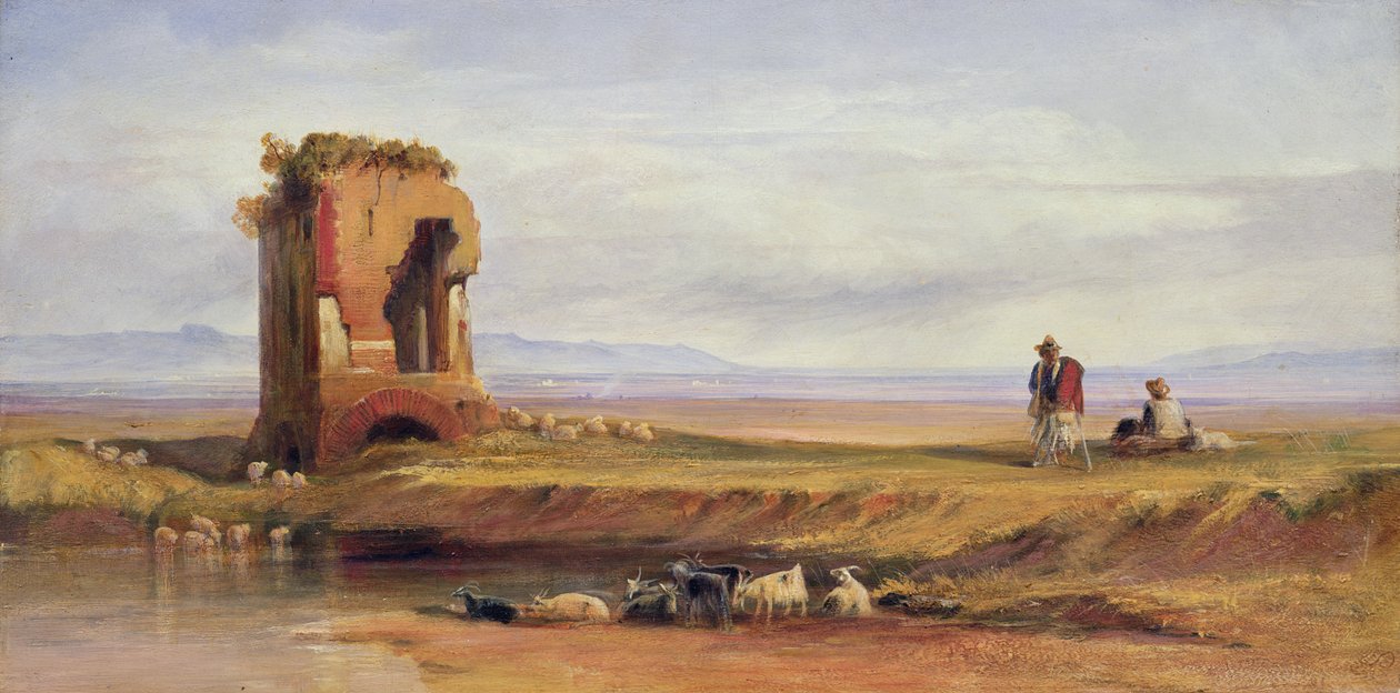 Buon Ricovero w rzymskiej Kampanii, 1878 autorstwa Edward Lear