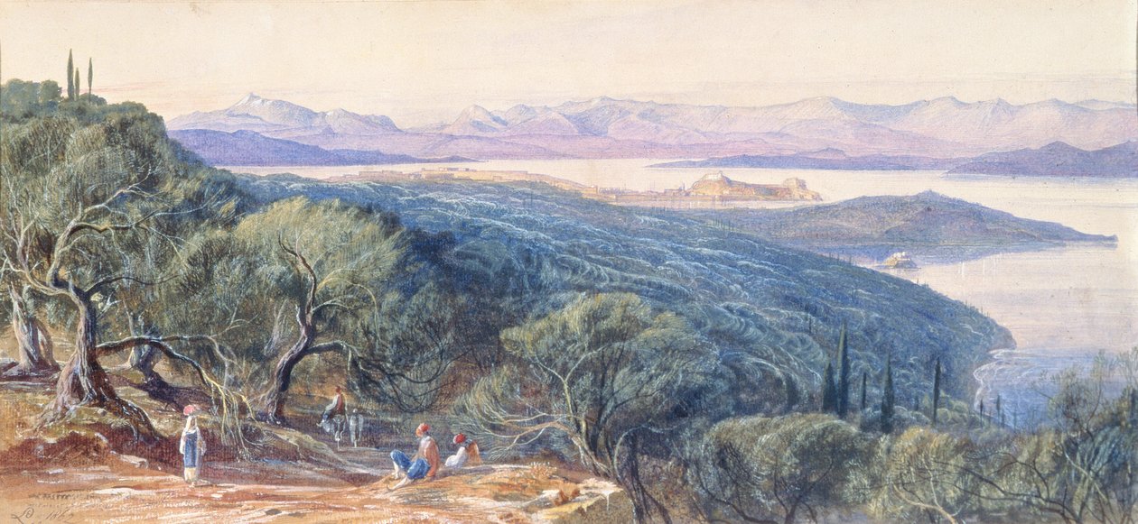 Korfu, XIX wiek autorstwa Edward Lear