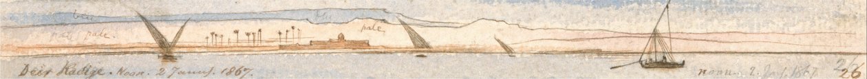 Jelenie lasy, południe, styczeń , ೧೮೬೭ (೨೬) autorstwa Edward Lear