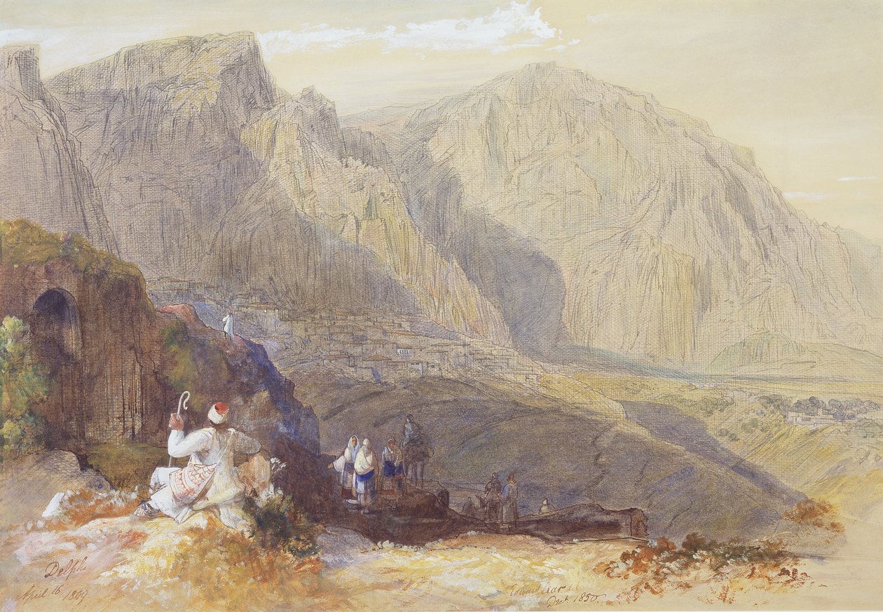 Delphi, c.1849 autorstwa Edward Lear