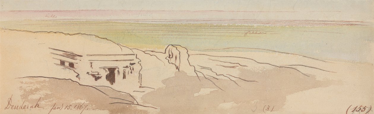 Dendera, 15 stycznia 1867 (155) autorstwa Edward Lear
