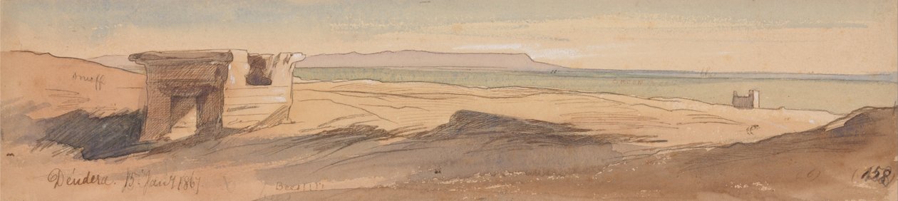 Dendera, 15 stycznia 1867 r. (158) autorstwa Edward Lear